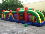 scale events or house parties $235 3 in 1 COMBO W/ OBSTACLE (16' x 45') - Bounce House w/ 10' Slide and