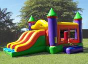 Blue Ocean paradise with 10' slide, Pop-Ups Vertical and Horizontal - Capacity 14 kids - All ages