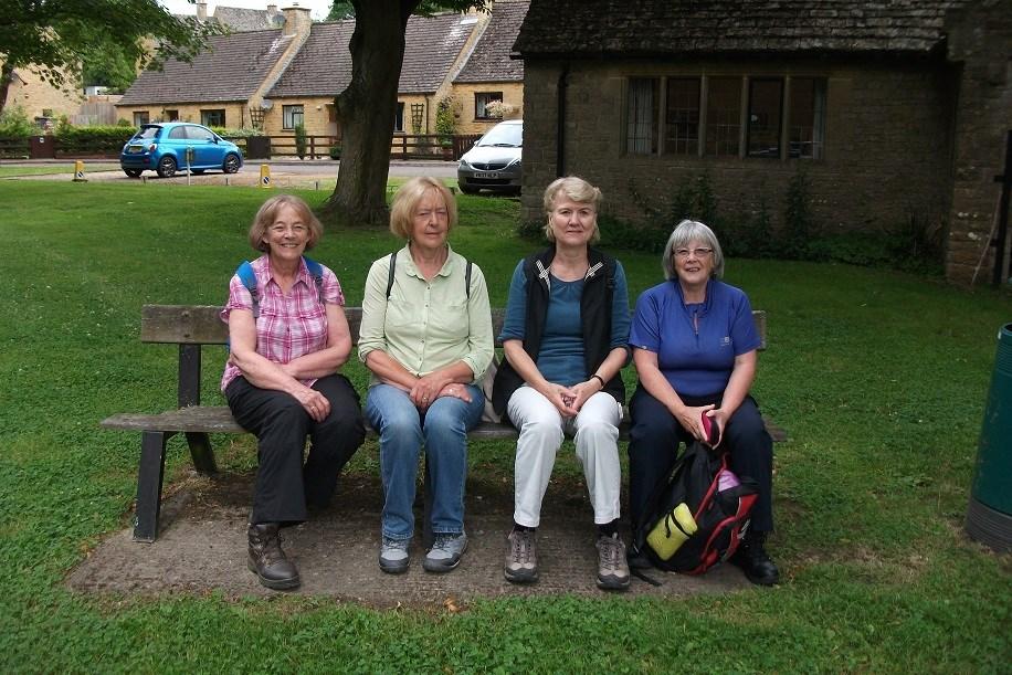 The group walked a circular route through Upper and Lower Swell, stopping at the village hall in Lower Swell for coffee and cake.