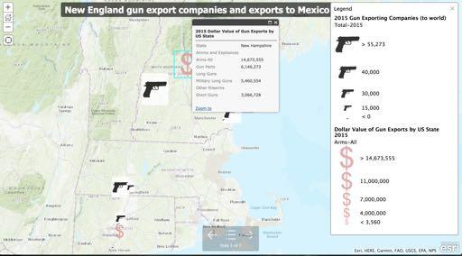 New Hampshire was major exporter of guns to
