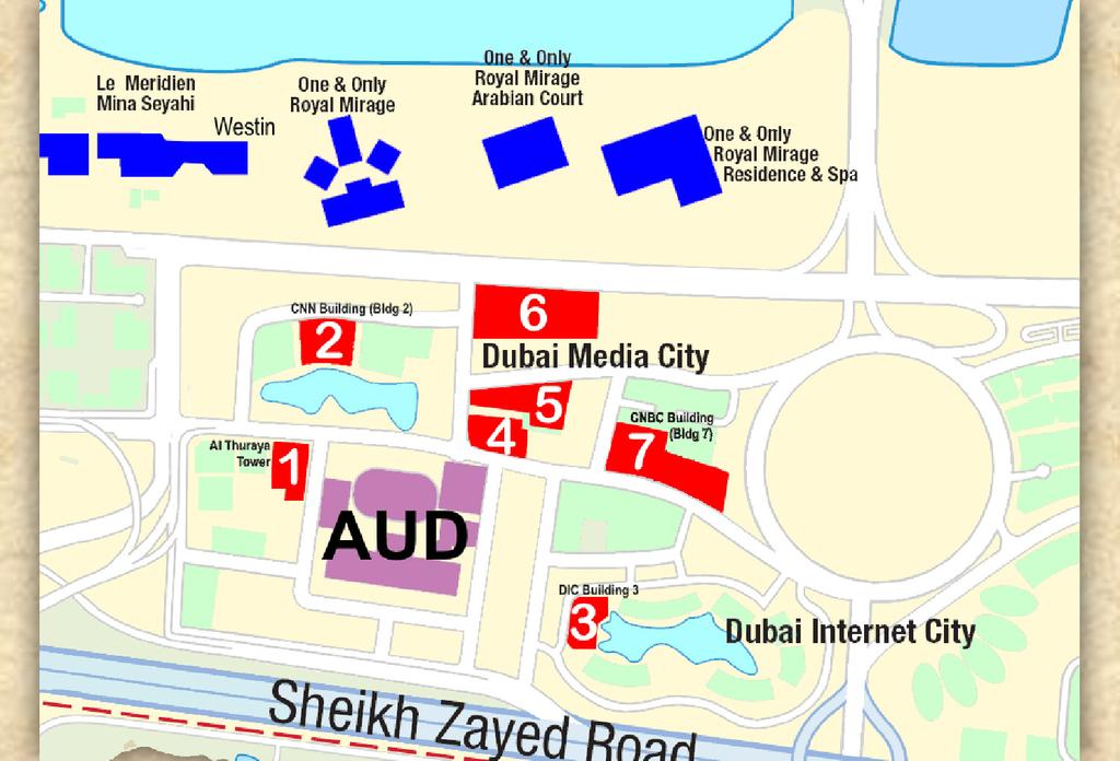 Within Walking Distance of AUD Store Business Hours Location Telephone Last Minute Convenience Store + Café 6 am 11 pm 1 368 8198 / 368 8199 UAE Exchange Currency Exchange 9 am 5 pm 2 369 2455 FedEx