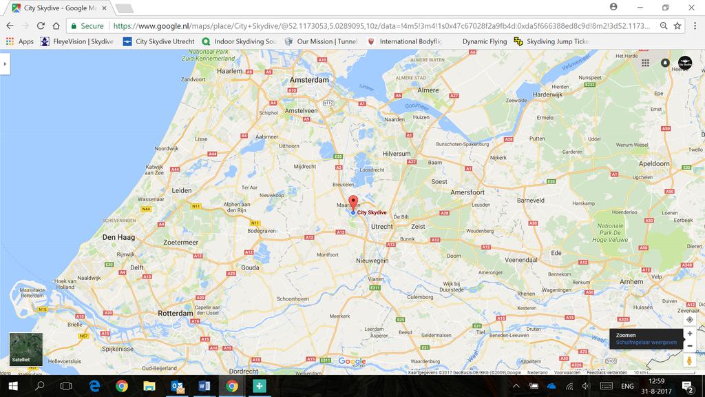 Double Dutch 2018 Open DISC Venue details Location City Skydive De Heldinnenlaan 1 3543 MB Utrecht City Skydive is centrally located in the Netherlands.