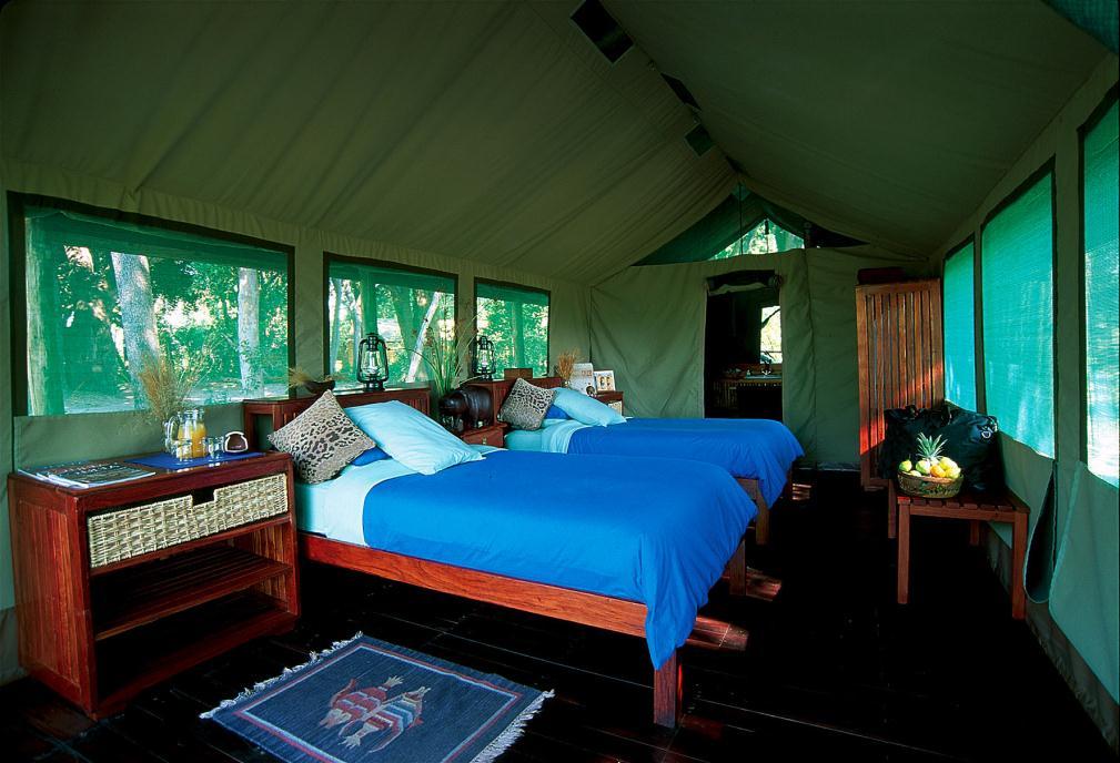 The tents are built on raised teak decks each with en-suite facilities.