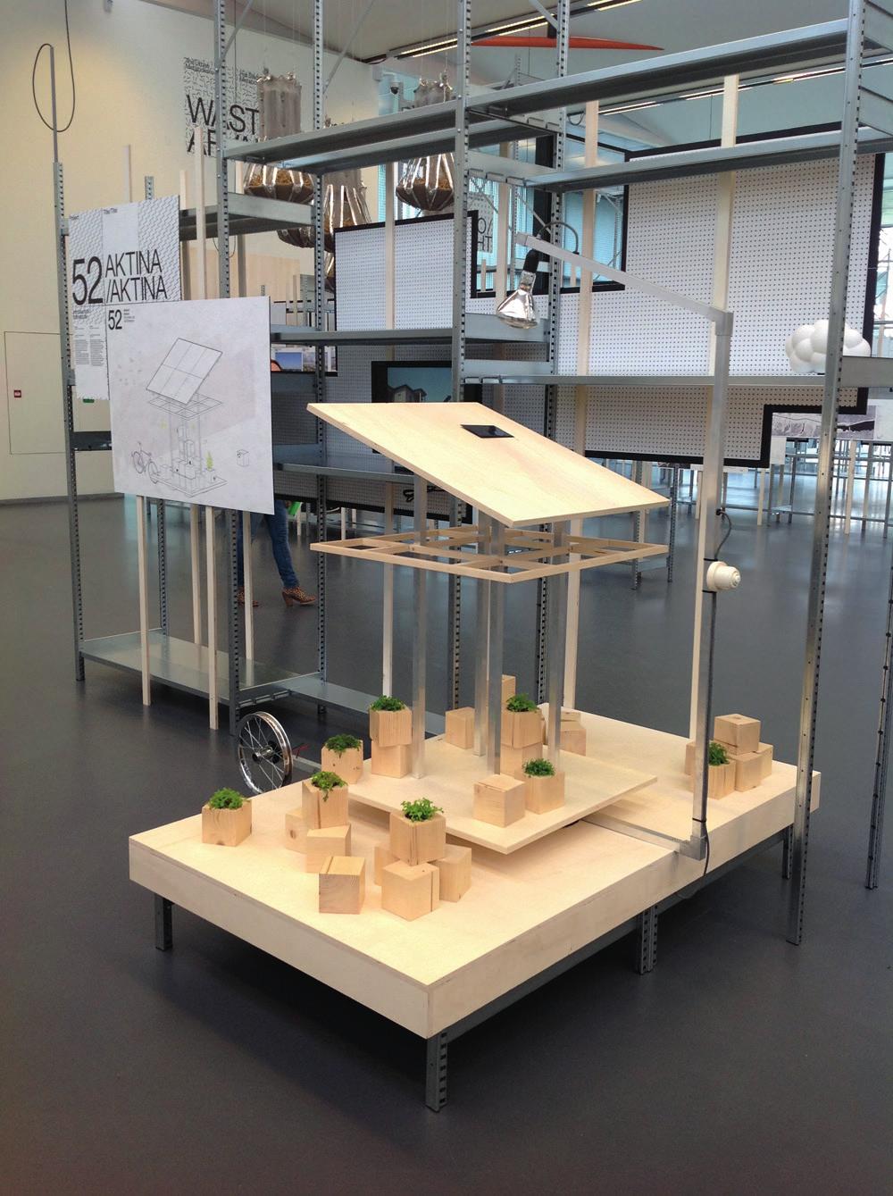 The project s ideas travel abroad, as AKTINA*MINI, a 1:4 scale model constructed to be presented in IABR 2014 Urban by Nature biennale exhibition, which (June-August 2014) took place in Kunsthal,