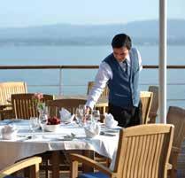 Coffee Station Hair dresser Staff Cabin Staff Cabin Deluxe Balcony Suite Restaurant Lido Deck The Club Standard Suite Your Dining With only one sitting and a maximum of just over 100 passengers, the