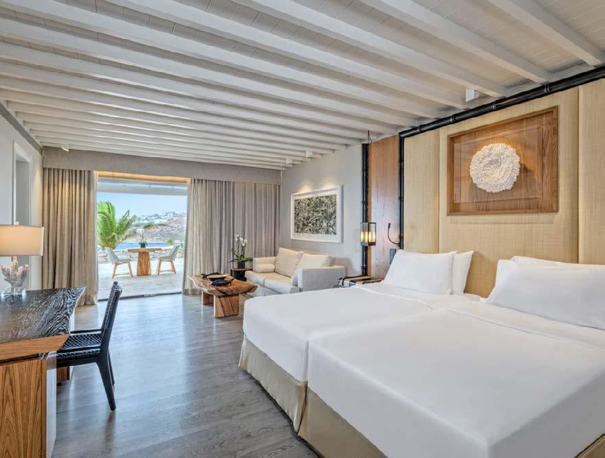 SEAVIEW SUITES Distinct in character and generous in size, the Seaview Suite, combines elegant accommodation with a sparkling vista of the Mediterranean.