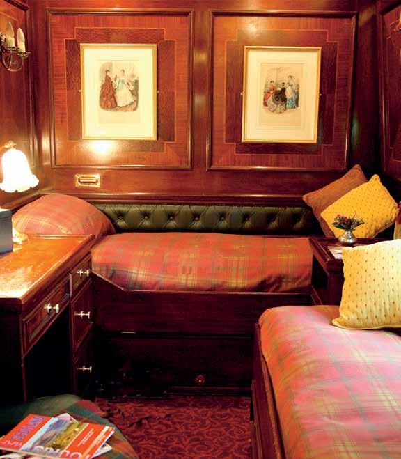 All cabins have fixed lower beds; private bathroom facilities with shower, wash basin and toilet; dressing table; full-length wardrobe; individually controlled heating; and windows that open.