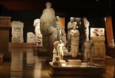 pre-islamic items from the Ottoman Empire collections of statuary, sarcophagi and an exhibit
