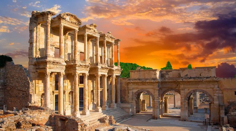 old Ephesus was once the trade center of the ancient