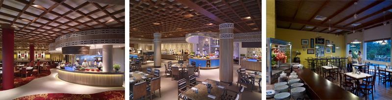 FOOD AND BEVERAGE The resort offers a variety of dining and entertainment options: Dine On 3, a destination-dining concept that features three restaurants (Casserole, Silver Shell Cafe and 8 Noodles)