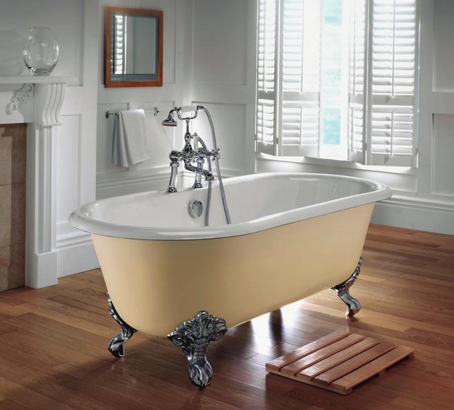 Supplied with Imperial feet or Swan feet Bentley Madera double ended bath* h610 w1770 d790mm Cradle