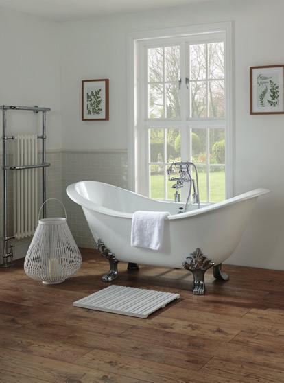 Luxury Cast Iron Baths Collection Bathing Collection Sheraton double ended slipper bath h790 w1800 d770mm