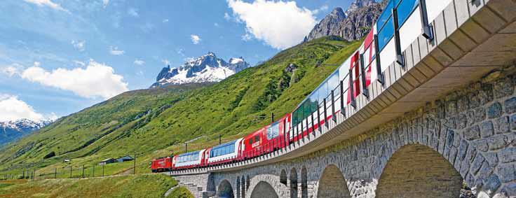 GLACIER EXPRESS Tour programme 3 days / 2 nights Valid from 29th March 14th October, 10th 22nd December 2018 and 7th January 1th April 2019 Arrival in St.