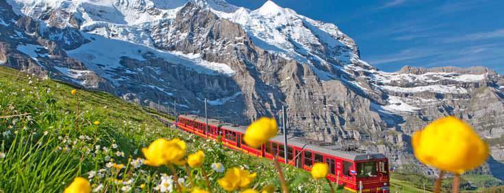 MOUNTAIN RAILWAYS TOUR PROGRAMME 7 DAYS / 6 NIGHTS Valid from 29th March 5th November, 16th November 22th December 2018 and 7th January 1st April 2019 Arrival in Lucerne by train 2nd class from the