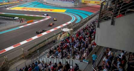 ae In this Grandstand, spectators can feel the vibrations of the cars as they speed past on the circuit s largest straight at 00km/h before disappearing around thrilling turns ahead of the start and