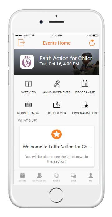 2. GLOBAL PARTNERS FORUM APP The Global Partners Forum app has everything you need to stay informed about the Faith Action for Children on the Move: Global Partners Forum.