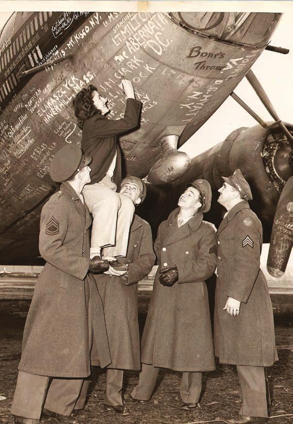 Save $2,000 per couple when booked by January 31, 2019 Servicemen lift their friend to sign the B-17 Hell s Angels, the first Eighth Air Force B-17 to complete 25 missions.