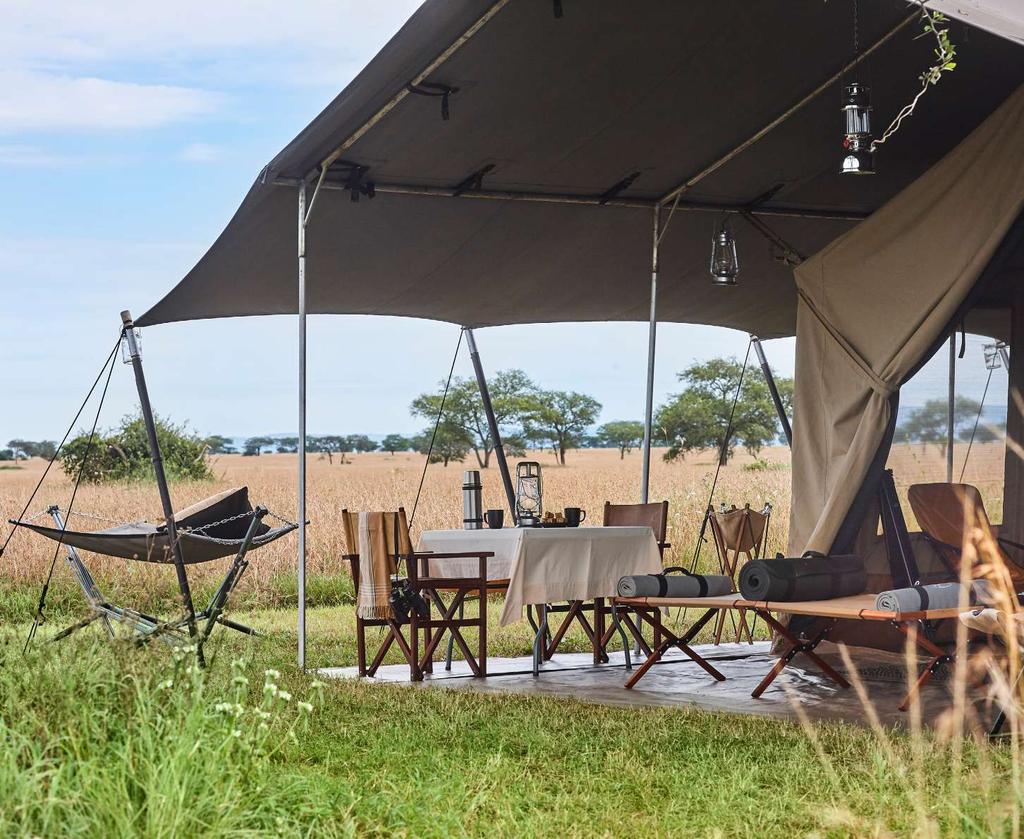 SINGITA EXPLORE Accommodation A private use camp, set up on the plains of the magical Serengeti - this is the most unfiltered yet luxurious tented camping experience in Africa.