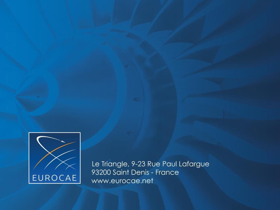 Thanks to group members representing: - Airbus - ATR - BAE Systems - Boeing - Bombardier - Dassault Aviation - EASA - Embraer - Eurocae - Eurocontrol - European cockpit association - FAA - Garmin -