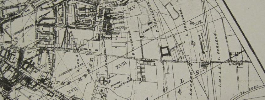 Anomalies of the Site As mentioned in the Conservation Appraisal above, five cottages are shown on the 1859 map but the building near the tracks is less clear: Figure 7 1859 Map of Cambridge, E.