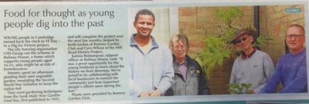 The project received some coverage from the press: Figure 73 CN 23 May 2015: Abdi Osman, resident, Caro Wilson, Keith Jordan,