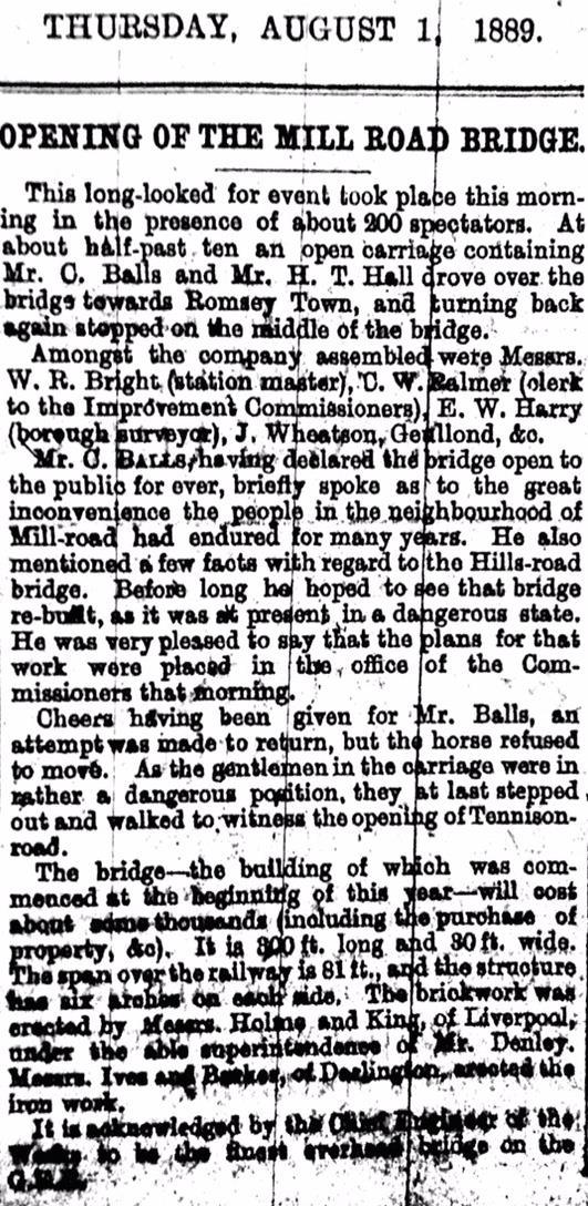 The Coroner in this case, H. Gotobed Esq., asked whether the Company were going to erect a bridge over the crossing.