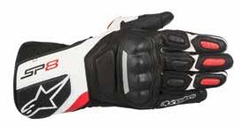 99 356 610 1000 STEALTH HIGHLANDS GLOVE // ROAD RIDING Constructed from durable goat leather associated with 3D mesh top hand which provide an optimised airflow Reinforcements on palm and thumb