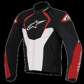 T-JAWS WP TEXTILE JACKET // ALL-WEATHER SPORT RIDING Poly fabric outer shell Light weight 450D and 600D as reinforcement on critical areas Removable thermal liner Sport collar with snap closure and
