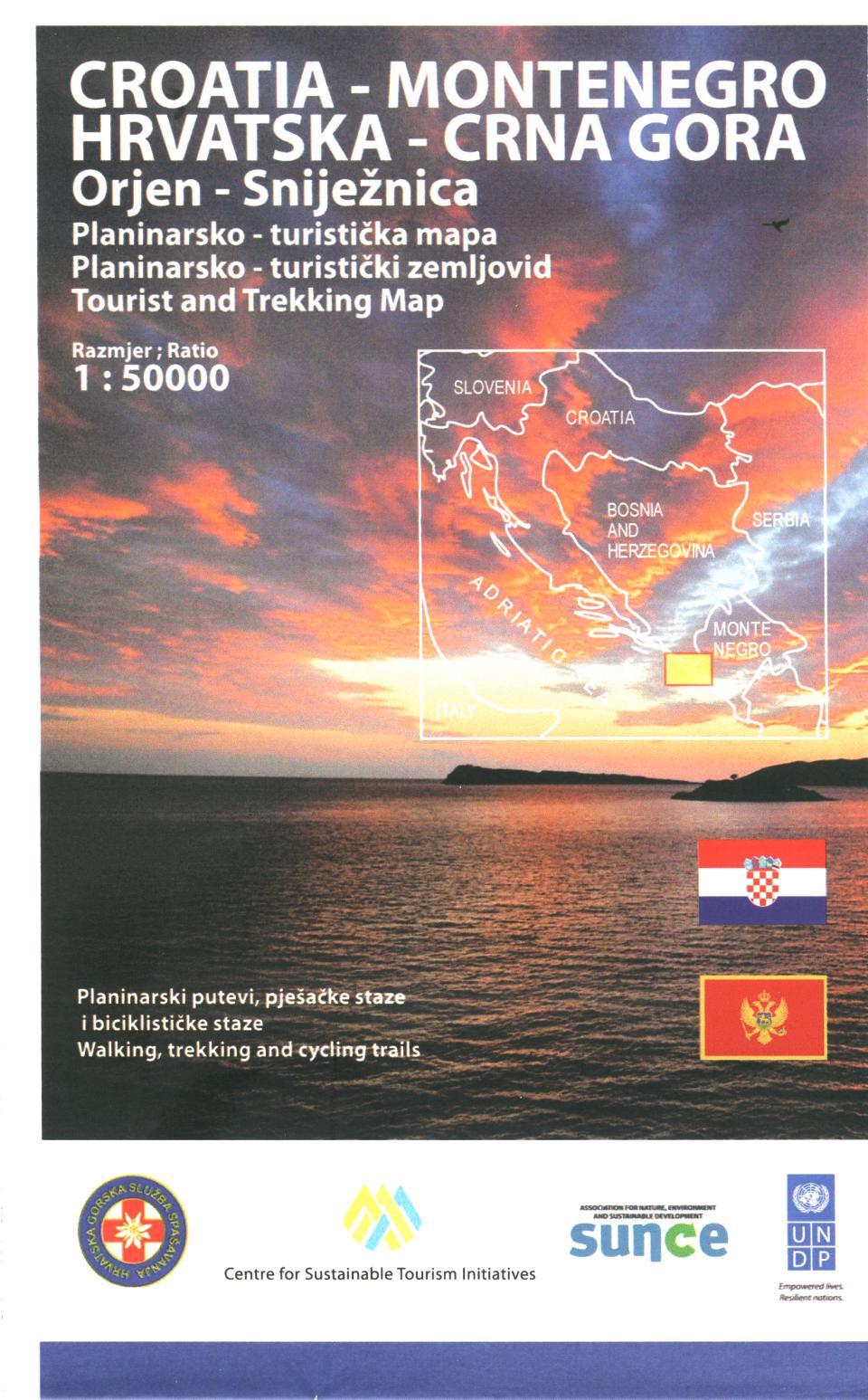 MAP AND ATLAS REVIEWS contains flags of the Republic of Croatia andmontenegroandlogosofpublishers and collaborators.
