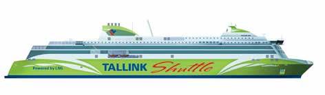 JUST TO STAND WITH THE COMPETITION, WE NEED A MORE EFFICIENT SHIP. ILLUSTRATION: MEYER TURKU OY Efficiency is the word that describes Tallink s new LNG-powered ferry the best.