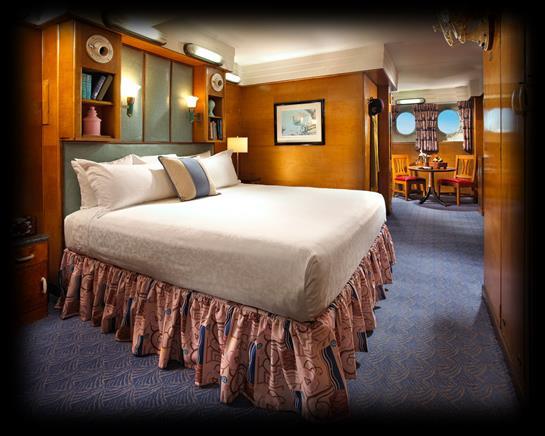 Deluxe Staterooms Rate $139 + Tax Our most popular room! Space and luxury are the defining attributes of the Deluxe Stateroom.