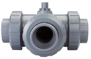 The system at a glance The new three-way ball valve type 543 from Horizontal or vertical: the perfect ball valve For the vertical model, the third outlet Standards and approvals GF Piping Systems