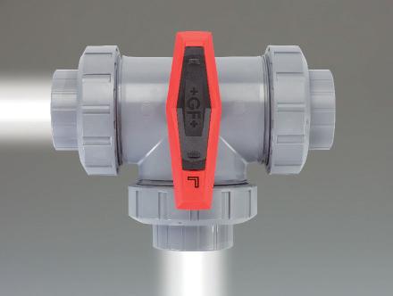 Perfection in detail L-bore, 5 functions In the ball valve series from GF Piping Systems, attention has been given to every last detail of the individual