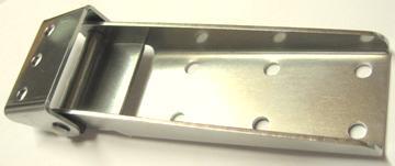 130mm long x 51mm wide with 6 mounting  Open
