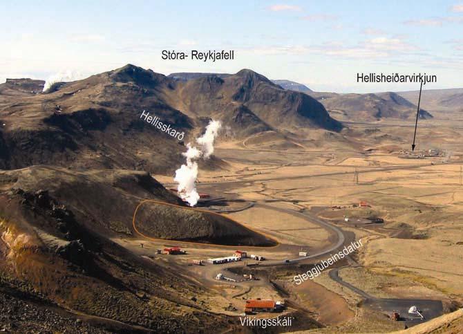 áætlað er að megi vinna 150.000-200.000 m 3 (Almenna verkfræðistofan, Stuðull og Fjarhitun, 2005). Bólstrabergsnefið sem er um 20.