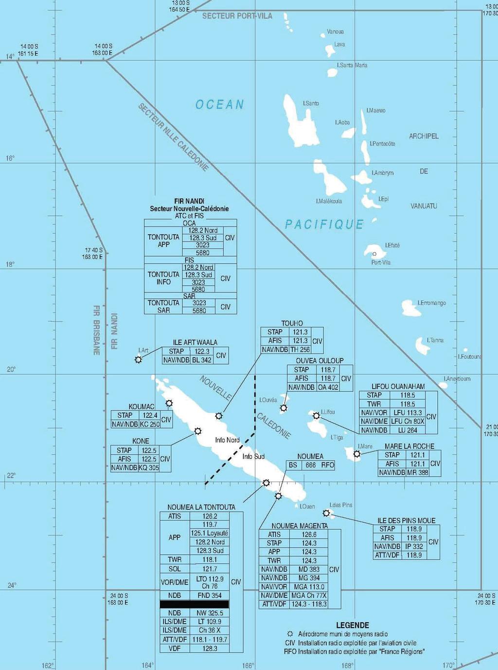 New Caledonia PBN Plan 2. Navigation infrastructure Radio-navigation aids are spread all over New Caledonia lands, as shown in the following map (AIP PAC N, ENR 6.