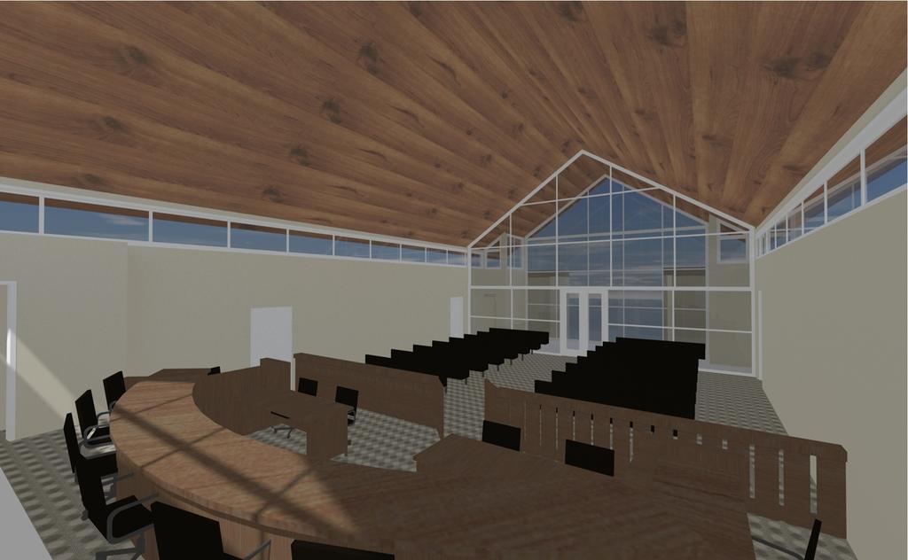 Massing Study for Scheme 4 22 Interior Perspective Study of Council Room in Scheme 4 23 Shortcomings in Thermal Envelope of existing Borough Hall Roofs are either poorly insulated or uninsulated