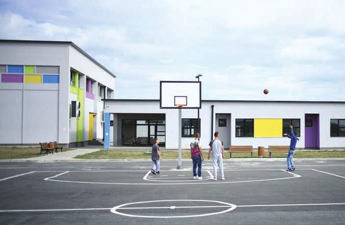 JUVENILES PLAY BASKETBALL AT THE EDUCATIONAL CORRECTIONAL CENTRE The new construction of an open educational and correctional centre will not only contribute to the full implementation of JJC, but