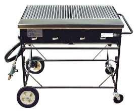 grill top, requires 40-lbs charcoal $