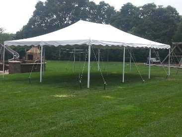 CANOPY PACKAGES White, lightweight, shelter from sun and light rain. 20x20/BrownChair Pkg. 20 x 20 canopy installed, 40 brown chairs, & 4 tables 60 round $ 429.00 20x30/BrownChair Pkg.