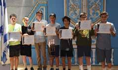 After a tour of the Holocaust History Museum on 17 June, Asher Rossen, Kyle Pierce, Garrett Button, Zachary Rossen, Samuel Sachs, Tyler Button and Max Dombchik marked