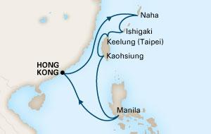 your itinerary DAY DATE PORT ARRIVE DEPART Mon Dec 10 HONG KONG, CHINA 11:00pm Tue Dec 11 At Sea Wed Dec 12 At Sea Thu Dec 13 NAHA, JAPAN 8:00am 5:00pm Fri Dec 14 ISHIGAKI ISLAND, 8:00am 5:00pm JAPAN