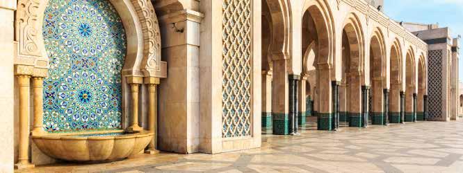 TOUR INCLUSIONS HIGHLIGHTS Experience the wonders of Casablanca, Rabat, Fez, Marrakech and more Marvel at the Hassan II Mosque in Casablanca Explore the beautiful Ain Diab Corniche promenade See the