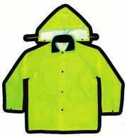 25mm oxford polyester. fly snap. High visibility material.