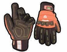 Form-fitted design increases TPR finger and knuckle pads for added bump and pinch protection. Energy absorbing padding on back of hand spreads impact shock.