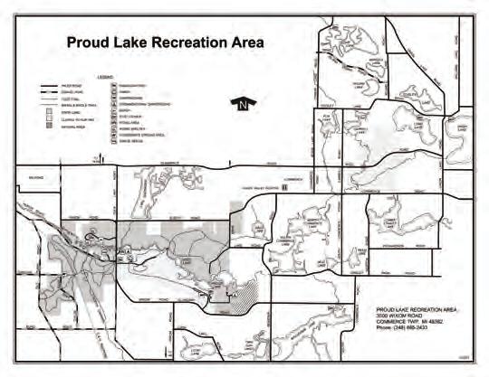 State Parks and Recreation Areas Milford Township contains portions of three significant State Recreation Areas within its boundaries: Proud Lake and Highland Recreation Areas and the Lakelands Trail