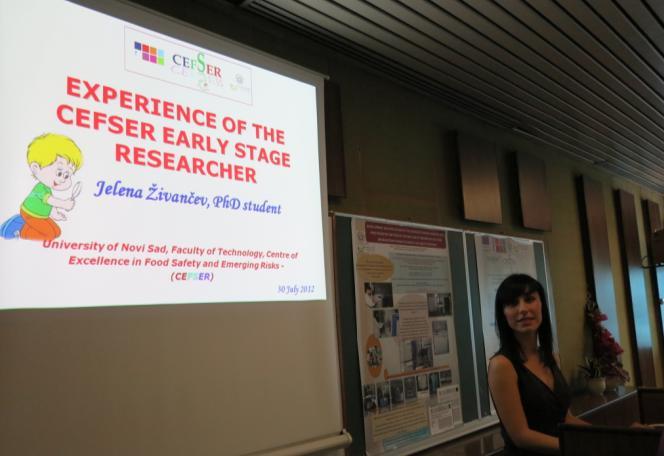 After the coffee break, the presentation on Experience of the CEFSER early stage researcher given by Jelena Živančev, an early stage researcher from the CEFSER team, illustrated the activities of new