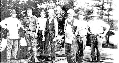 Leeds and Thousand Islands 6 This photograph is of a group of local Rockport men who built cottages along the river in Rockport.