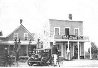 7 This photograph, circa 1928, shows the Heaslip Store in Escott.
