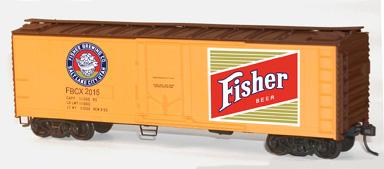 Permission has been granted by the holder of the rights to "Fisher Beer" and the artwork has been sent to Accurail. There will be only forty-eight of the cars produced, the price is to be announced.